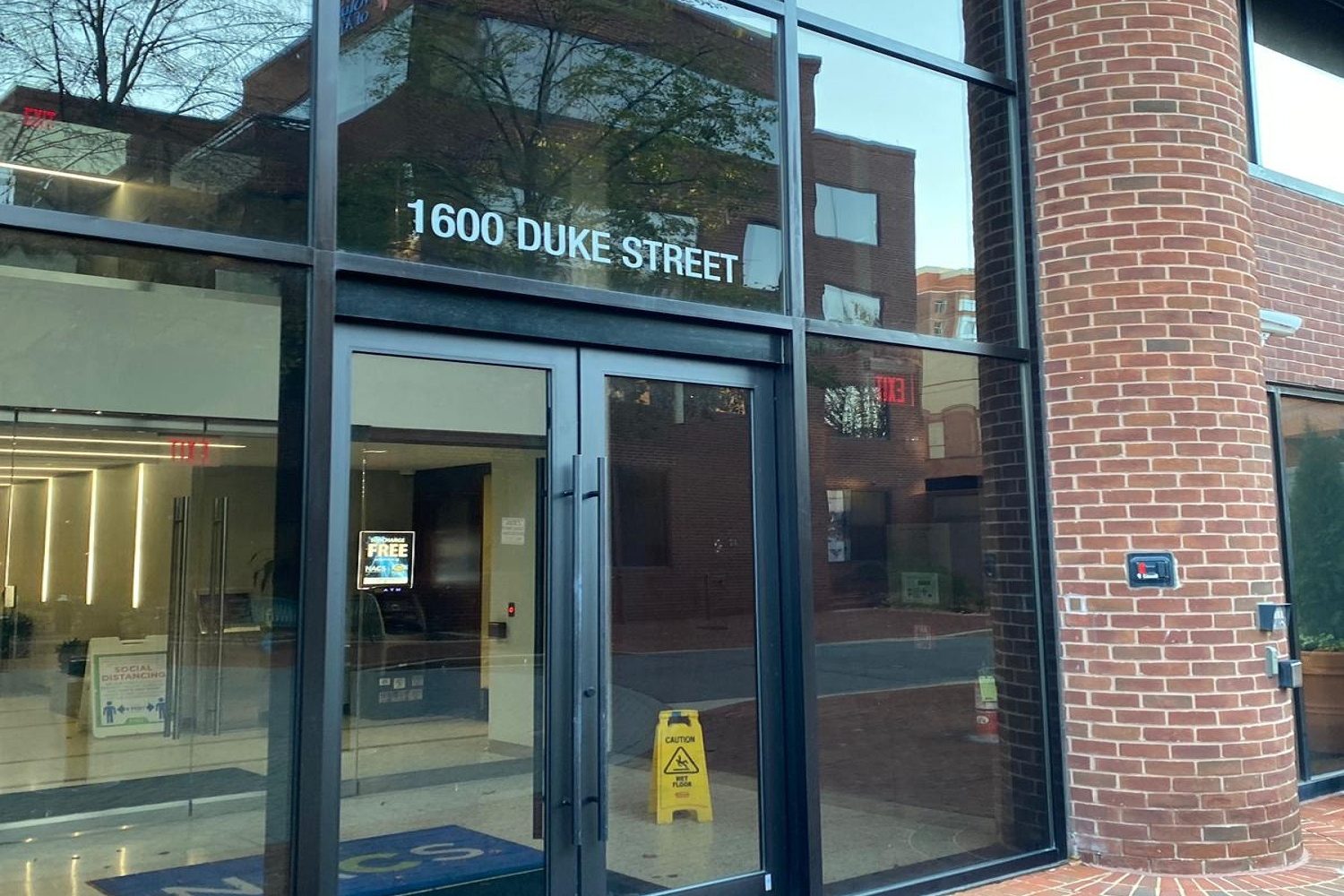 Commercial storefront glass installation